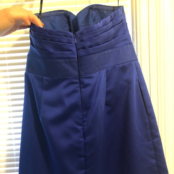 Blue Strapless Cocktail Dress - Picture 4 of 7